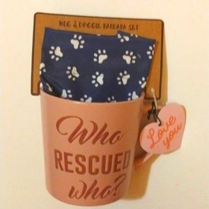 COFFEE MUG GIFT SET DOG and Pet BANDANA